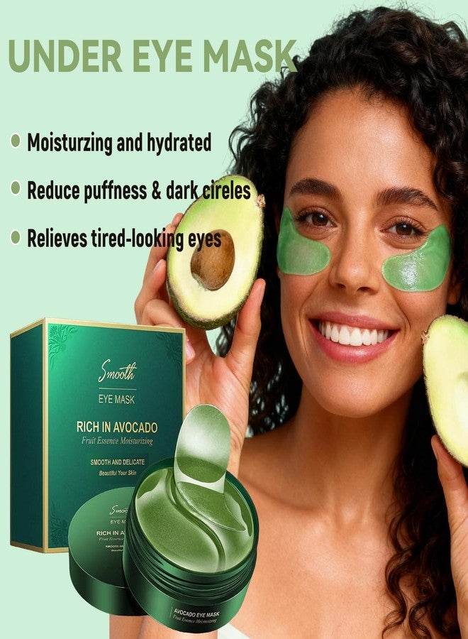 Eakroo 60 PCS Avocado Under Eye Patches, Eye Masks for Dark Circles and Puffiness, Moisturizing Eye Mask Skincare, Eye Patches for Women, Improving Eye Skin Dryness, Reduce Fine Lines and Wrinkles - Image 2